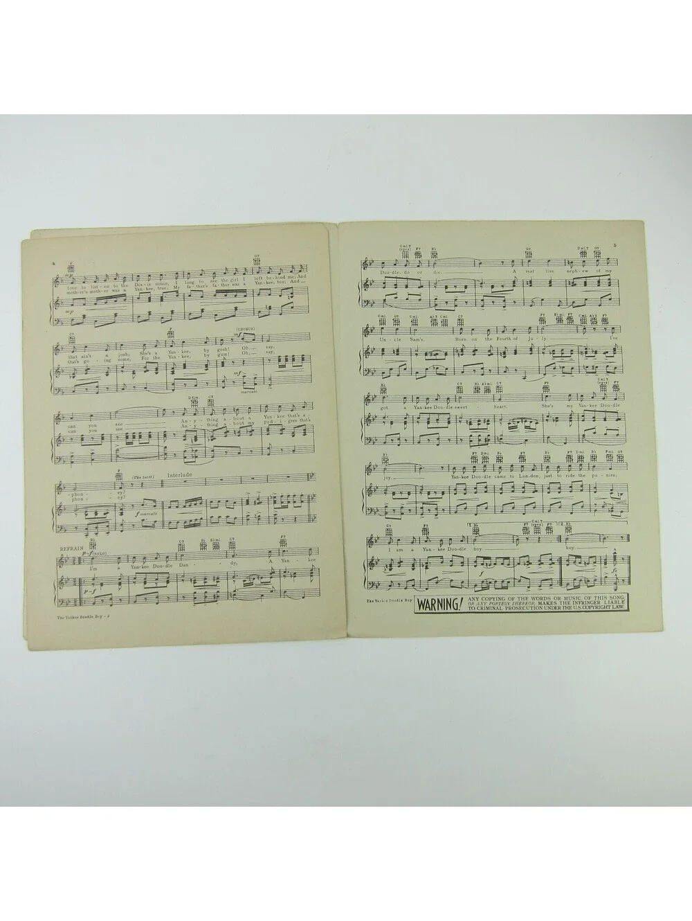 Sheet Music Yankee Doodle Dandy Film James Cagney George Cohan Vintage 1931